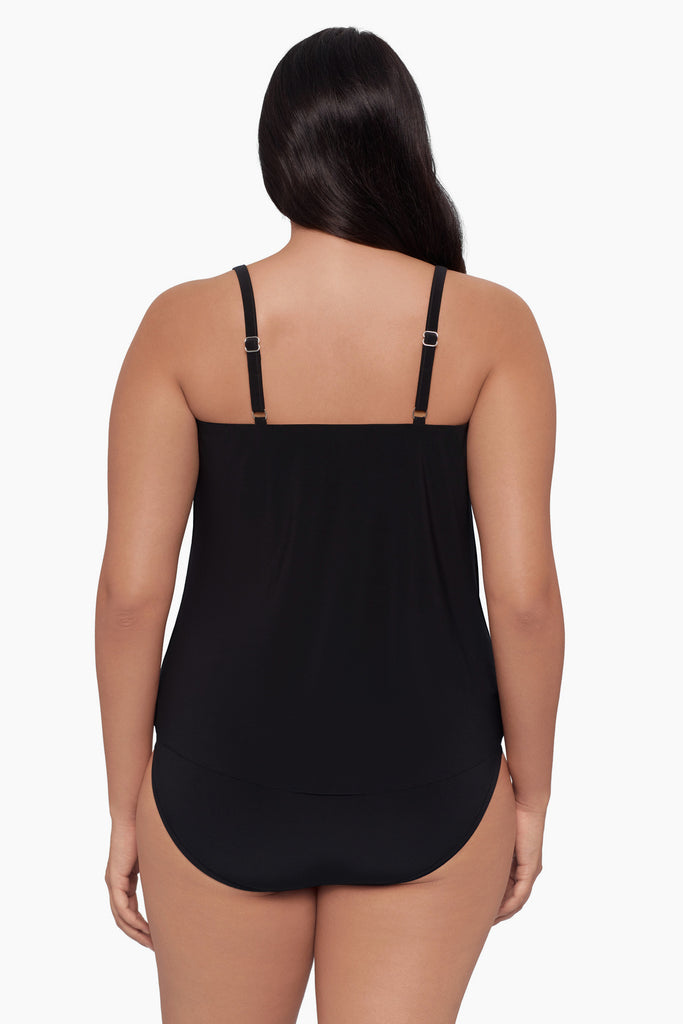 Woman faced away wearing a tankini top