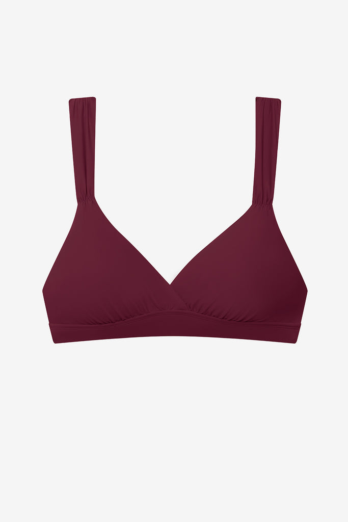 Dark red bikini top 