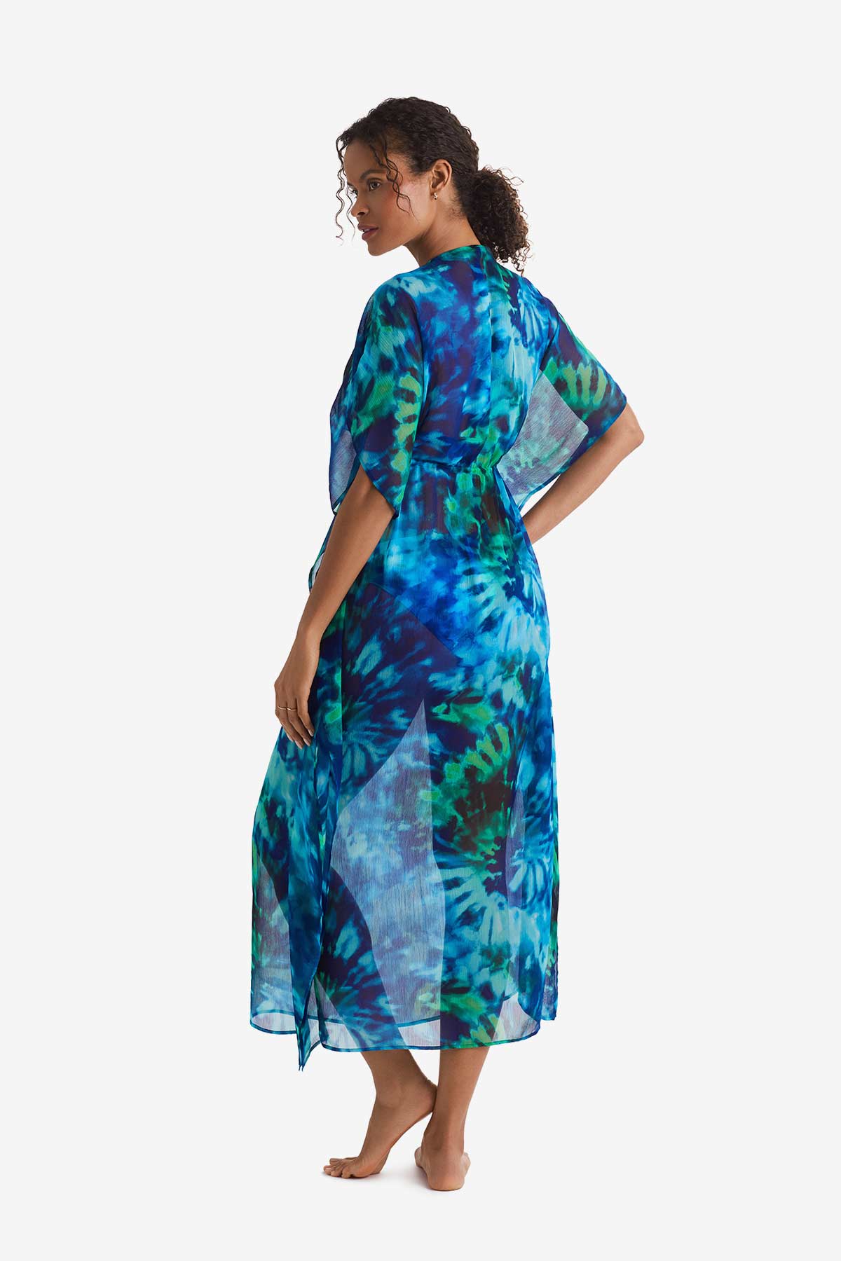 Mimi Flamingo Saltwater Tie Dye Dune Midi Caftan Mimi Flamingo Saltwater Tie Dye Dune Midi Caftan