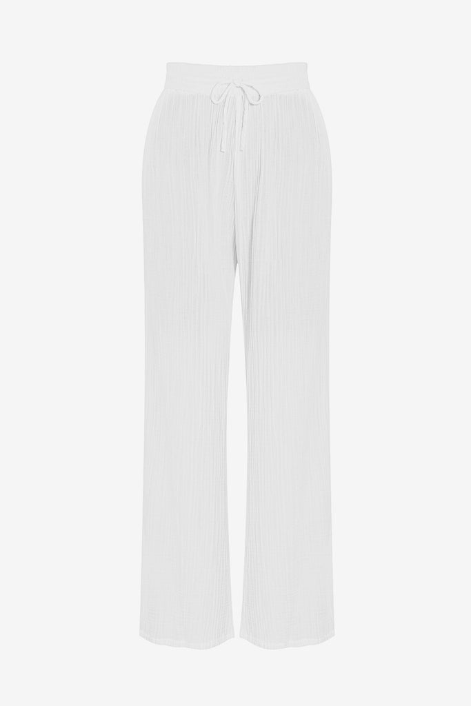 White beach pants